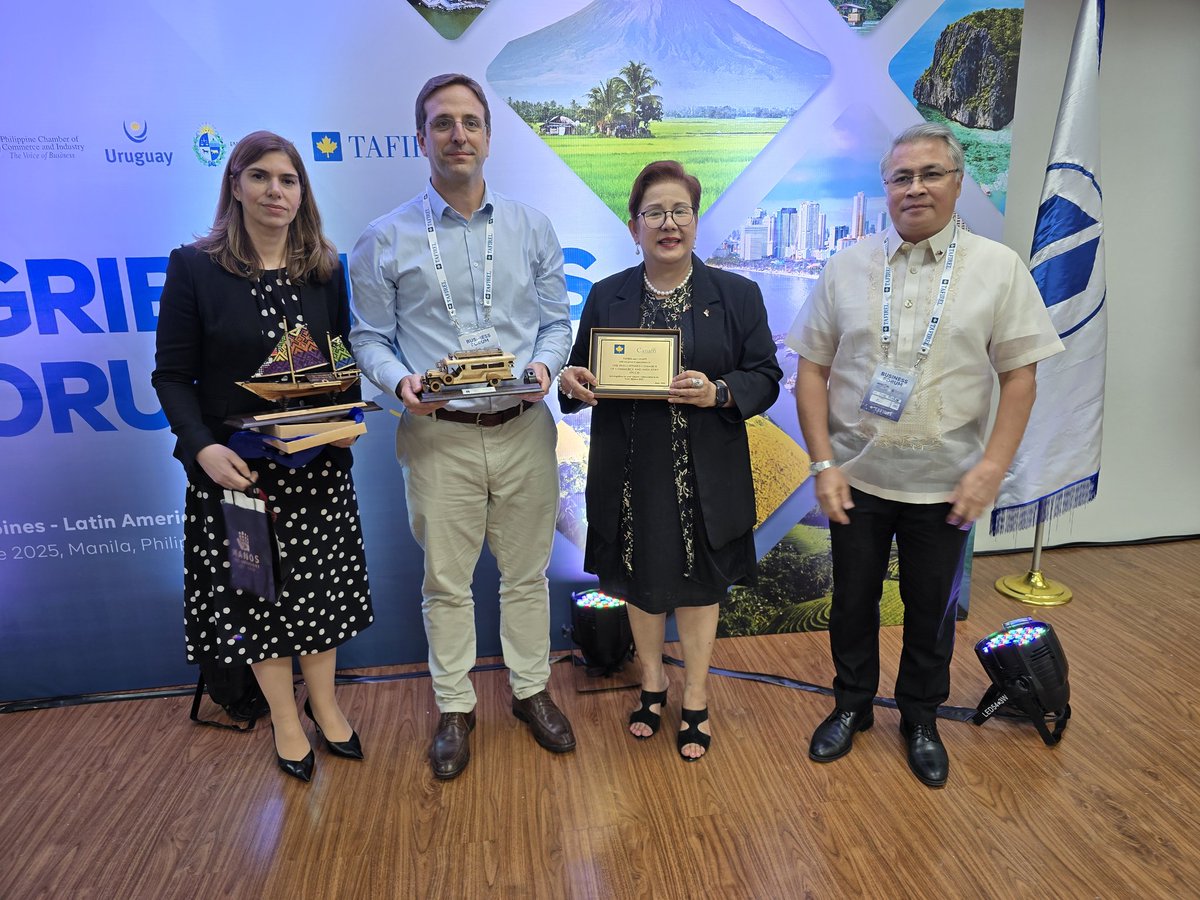 Foro de Agronegocios en Manila. En la Misión Comercial de <a href="/TafirelUruguay/">Tafirel</a> y <a href="/TafirelParaguay/">Tafirel Paraguay</a>, empresarios de Uruguay y Paraguay se reunieron con sus contrapartes filipinas. El evento contó con el respaldo de la embajada de Uruguay en Indonesia (concurrente en Filipinas), liderada