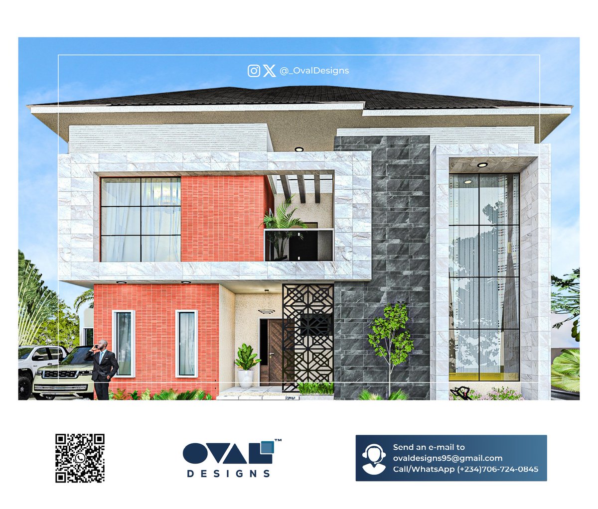 _OvalDesigns's tweet image. ArchiViz | Illes Resident | RES-DPX-CONT-4B

Contemporary 4-Bedroom Detached Duplex

• 4 Ensuite Bedrooms (2 Up, 2 Down)
• Spacious Living &amp;amp; Dining
• Clean Lines, Modern Comfort

A perfect blend of modern geometry and traditional warmth.

#ResidentialDesign #ContemporaryDesign
