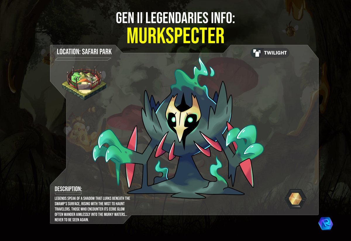 Revomon Novus - Release 2025 π (@revomonvr) on Twitter photo 13/15 Legendary Info coming in Novus: MURKSPECTER
Location: Swamp Safari Park
Typing: Twilight
#fakemon #2dart #gaming #web3games $revo 13/15 Legendary Info coming in Novus: MURKSPECTER
Location: Swamp Safari Park
Typing: Twilight
#fakemon #2dart #gaming #web3games $revo