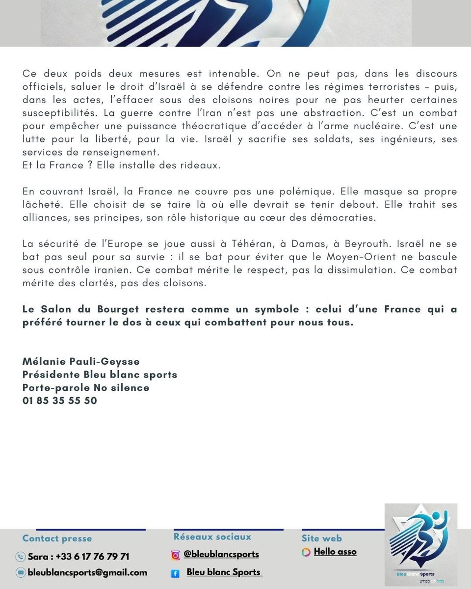 Couvrez ce stand que je ne saurais voir ! 
Nouvelle tribune … nouvel acte de la honte en France #StandWithIsrael #SalonBourget