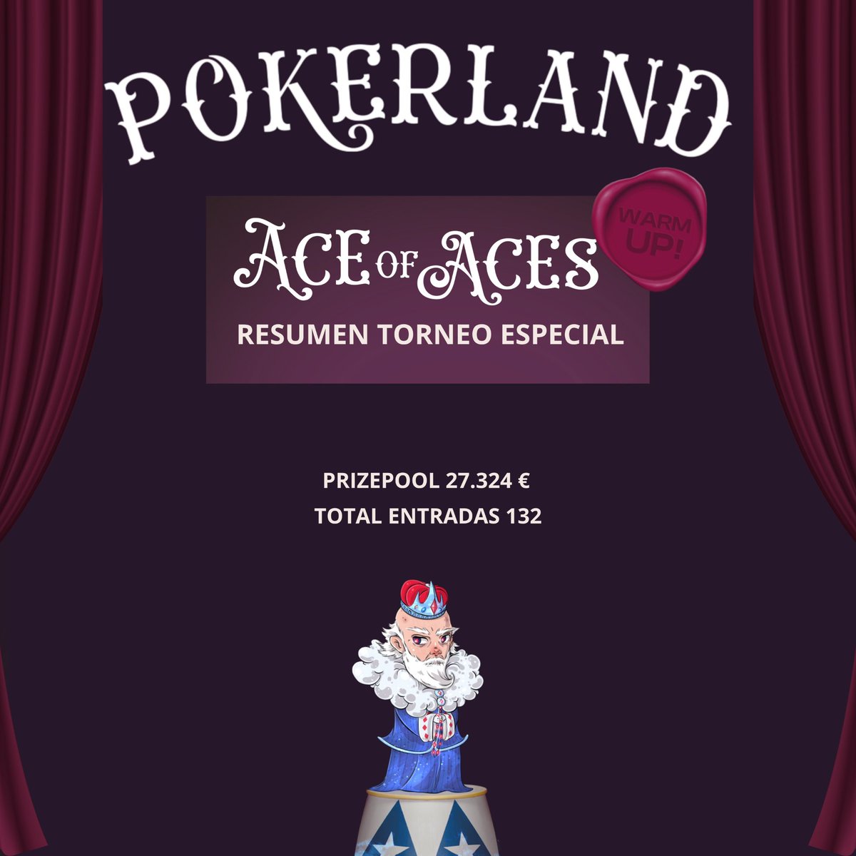 ♣️Mesa Final del Torneo Ace of Aces WARM UP. PrizePool 27.324€ ¡¡Felicidades!!❤️