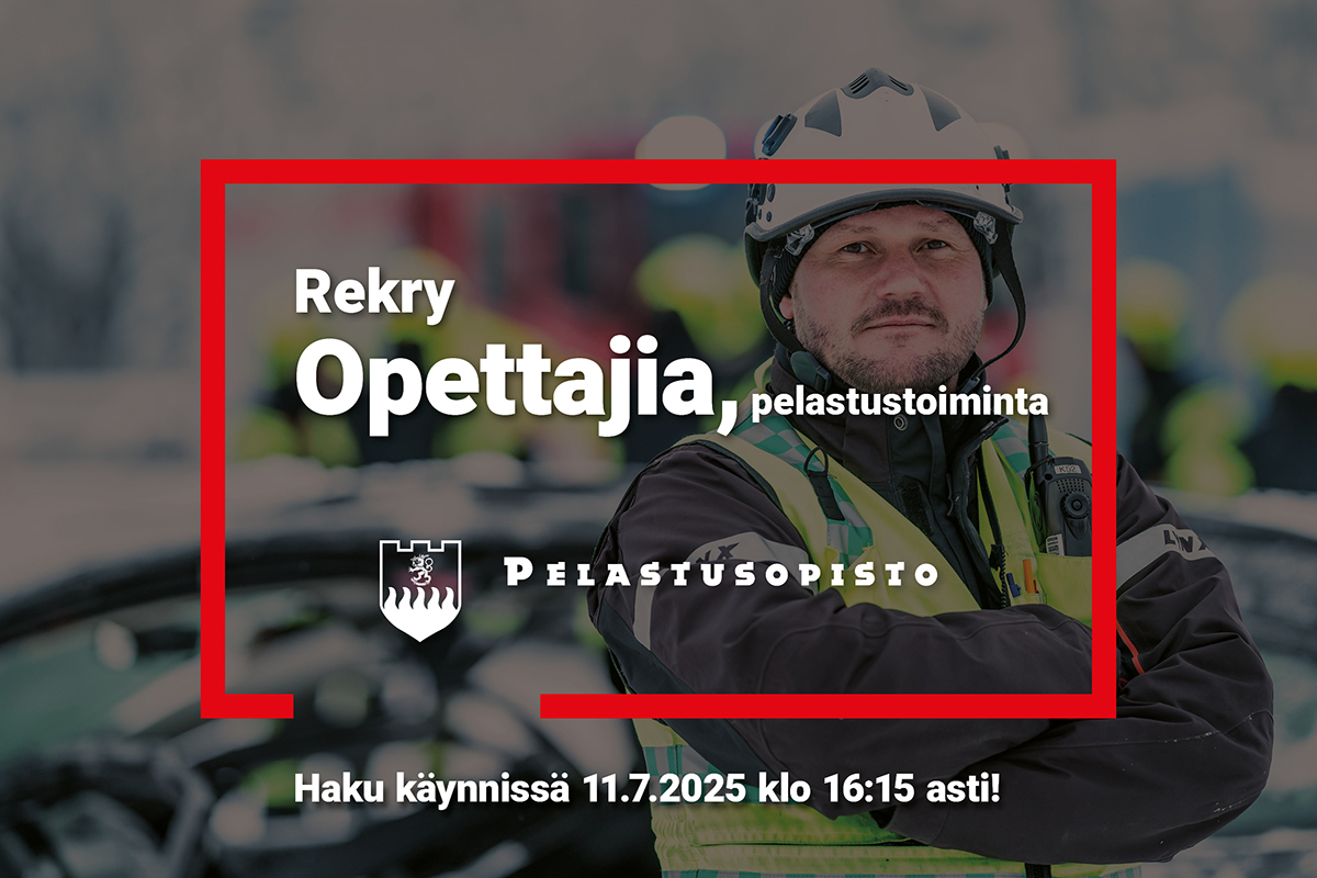 Pelastusopisto's tweet image. 📌Haemme uusia pelastustoiminnan opettajia vastataksemme pelastajalisäyksen kasvavaan opiskelijamäärään.
Haussa on vakituisia virkoja ja määräaikaisia virkasuhteita:
🔗Lue lisää👉
pelastusopisto.fi/tyopaikat/
Haku 11.7. klo 16:15 asti.
#pelastustoimi #töihinvaltiolle #työpaikat