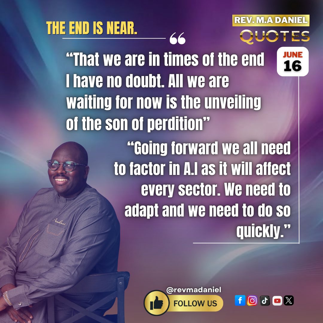 mccellro's tweet photo. This week, continue meditating on quotes from God’s own Servant Rev M A Daniel. Get new insights, greater dimension, and knowledge on how to live a victorious live.🤔🙏❤️ #revmadaniel #gca #newmonth #newweek #mondaygoals #June https://t.co/RTnH60hmy7