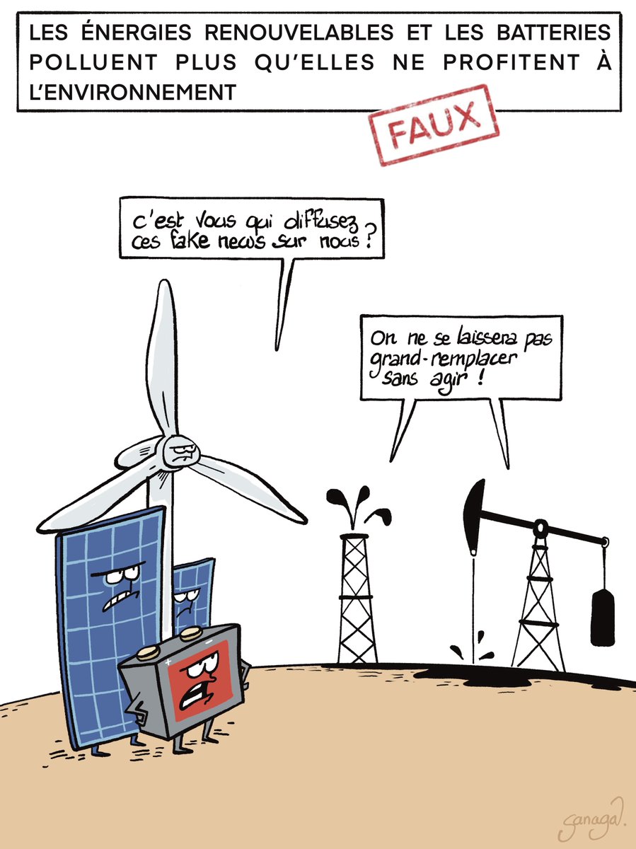 [#Debunk] L'#énergie fait son retour à l'Assemblée cette semaine et les fakes news avec ! Quand il s'agit de désinformer sur les #renouvelables, "plus c'est gros, plus ça passe" semble la mantra de nombreux prétendus spécialistes de l'énergie, en particulier quand on parle