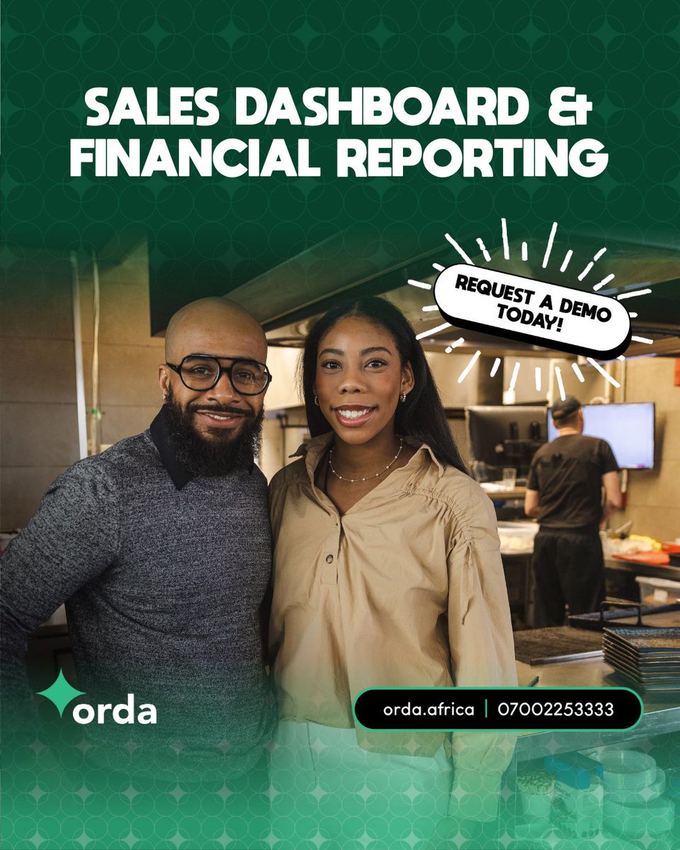Restaurant success starts with data—and Orda delivers it clearly and instantly.

No more digging through spreadsheets or guessing your numbers.
With Orda, your financial insights are always one click away.

📲 Try it now at orda.africa

#OrdaAfrica #pointofsale