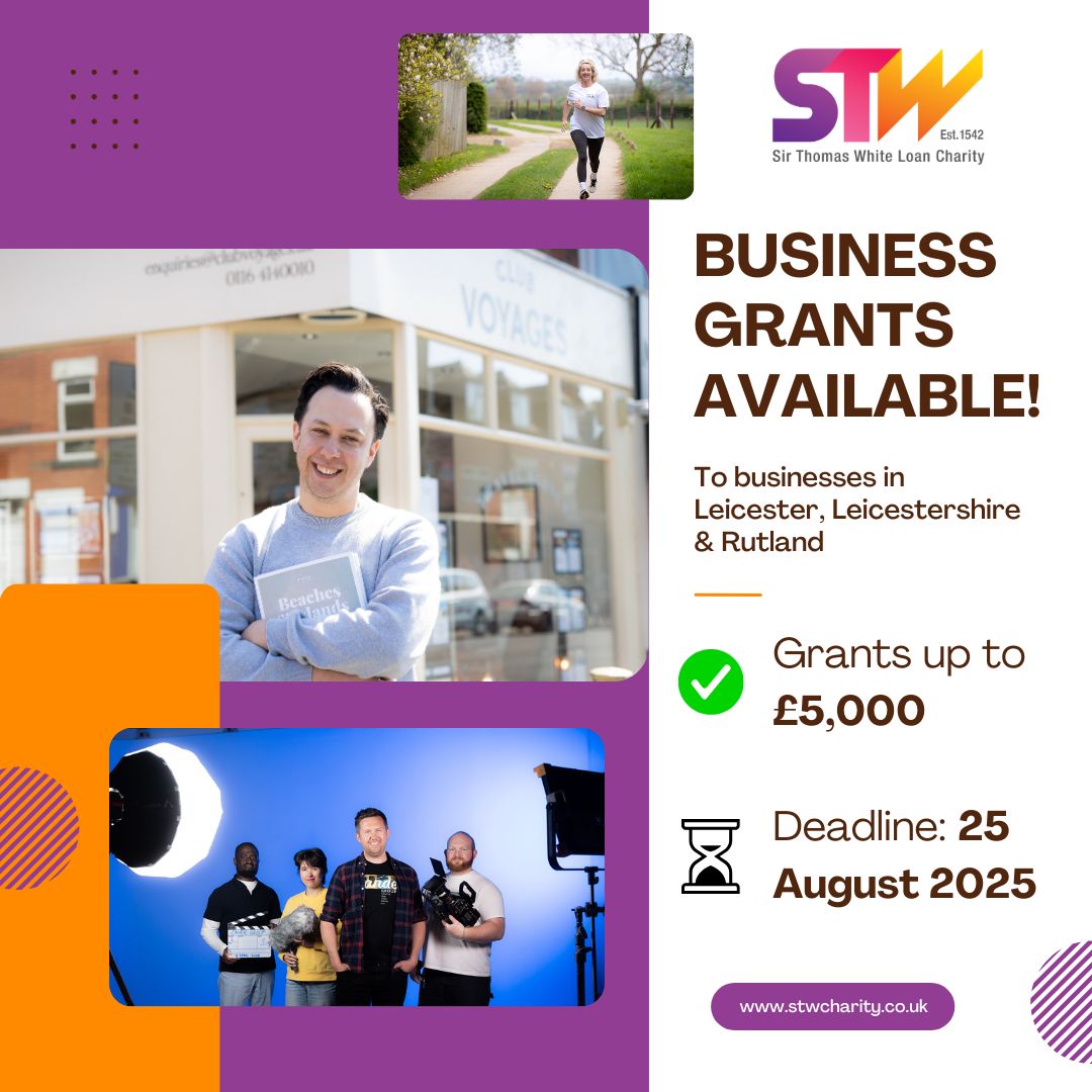 📣 𝗚𝗥𝗔𝗡𝗧𝗦 𝗡𝗢𝗪 𝗢𝗣𝗘𝗡 📣 

We're delighted to announce that applications are now 𝗢𝗣𝗘𝗡 for our #BusinessGrants!

✅ Grants up to £5,000
📍 For #Leicestershire &amp; #Rutland businesses

Click here to start your application today ⬇️ 

bit.ly/3HD433Q