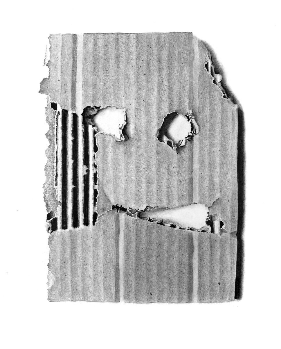 ARTIST SUPPORT PLEDGE 

220GBP SOLD 

Small Cardboard Portrait 413 

This one is called ‘Digby’ 

Pencil on paper, 17.2 x 13cm