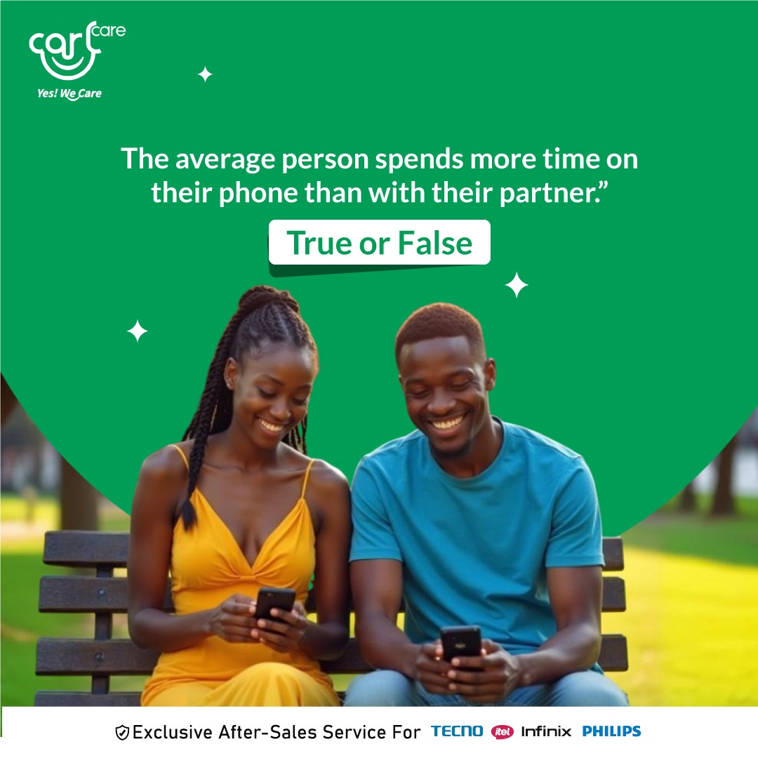 Carlcareug's tweet photo. 📱 More time on your phone than with your partner?
True or False? 🤔
Drop your answer below! 👇
#TrueOrFalse #Carlcare #YesWeCare #PhoneLife https://t.co/UzHqiDA5Li