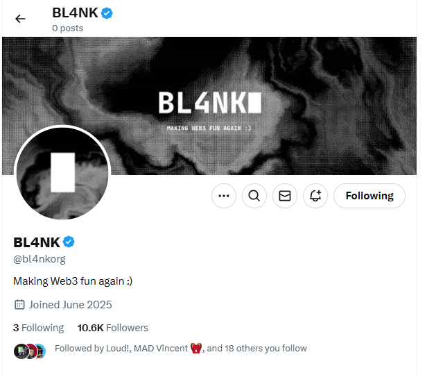 It seems another food cooked by <a href="/0x_ultra/">ultra</a> 

Let <a href="/bl4nkorg/">BL4NK</a> making web3 fun again 😎

Have you ever seen this account yet? Let's see how they can cook.