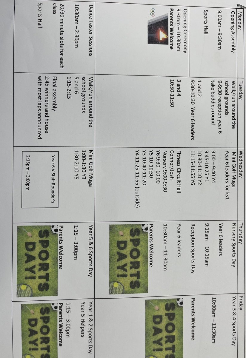 Please see the attached timetable for Sports Week, which starts on Monday 23rd June. As a school, we will also be attempting to walk the distance to the host country of the Euros (785 miles). <a href="/tamesidessp/">Tameside SSP</a> 

#teamourladys