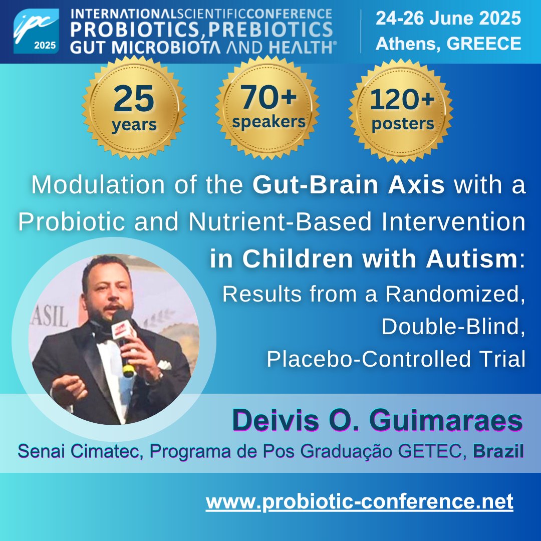 🔬🧫🧬 Autism Spectrum Disorder (ASD) is a complex neurodevelopmental condition characterized by impairments in social interaction, communication, and behavior.
👩‍⚕️ Its prevalence continues to rise globally, yet approved treatments for core symptoms remain scarce.
IPC2025 Athens