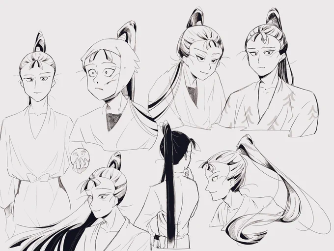 仙蔵がいつもイマイチだから練習がてらいろいろ描いてたんだけど、だいぶメロい 