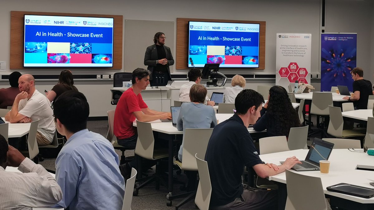 Insigneo Institute (@insigneo) on Twitter photo We're at The Wave, <a href="/sheffielduni/">The University of Sheffield</a>, today for the CMI-Insigneo-BRC AI in Health Showcase event. Looking forward to an exciting morning of talks!
<a href="/ShefCMI/">Centre for Machine Intelligence</a> <a href="/SheffieldBRC/">NIHR Sheffield Biomedical Research Centre</a> <a href="/SheffUniEng/">EngineeringSheffield</a> <a href="/shefunihealth/">Faculty of Health | University of Sheffield</a>
#AI #Health #DigitalHealth #HealthTechnology #Healthcare We're at The Wave, <a href="/sheffielduni/">The University of Sheffield</a>, today for the CMI-Insigneo-BRC AI in Health Showcase event. Looking forward to an exciting morning of talks!
<a href="/ShefCMI/">Centre for Machine Intelligence</a> <a href="/SheffieldBRC/">NIHR Sheffield Biomedical Research Centre</a> <a href="/SheffUniEng/">EngineeringSheffield</a> <a href="/shefunihealth/">Faculty of Health | University of Sheffield</a>
#AI #Health #DigitalHealth #HealthTechnology #Healthcare