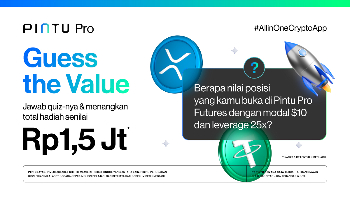 Saatnya kuis! 🙌
Jawab pertanyaan di bawah dan dapetin kesempatan menang hadiah Rp1,5 juta buat 15 pemenang beruntung!

Caranya:
1️⃣ Follow akun <a href="/PintuID/">Pintu</a>
2️⃣ Like dan repost post ini
3️⃣ Reply dengan jawabanmu dan sertakan hashtag #AplikasiPintu #PintuPro #PintuGiveaway