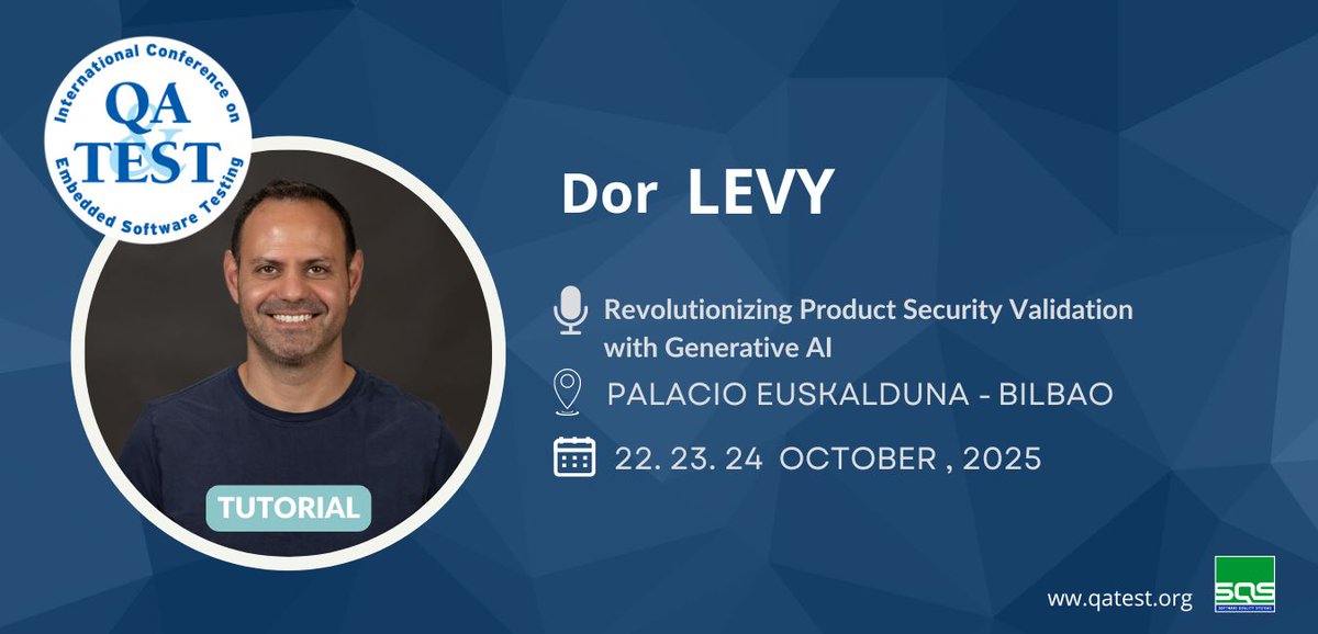 QATestBilbao's tweet image. Unlock a world of knowledge with @QATestBilbao Embedded Conference #tutorials! These speakers offer valuable insights and practical skills: Luis Dias, Dor Levy and Shmuel Gershon. More details👉n9.cl/qj0jz 
Get your ticket with #discount👉n9.cl/1ozxpm