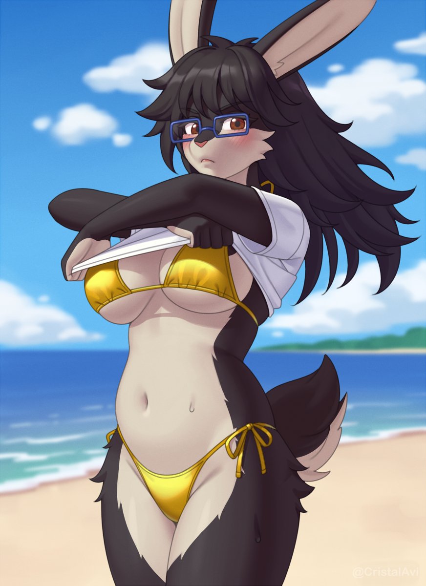 "Reluctant Beach Bunny"
Commission for <a href="/KDhynamo/">KDhynamo</a>