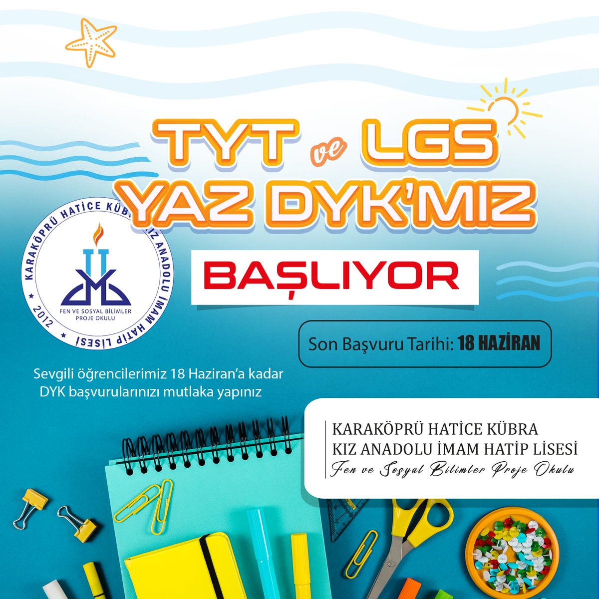 Şanlıurfa Karaköprü Hatice Kübra Kız Anadolu İHL (@haticekubrafen) on Twitter photo Akademik bilgilerin pekiştirmesi, yeni becerilerin kazandırılması ve zamanı verimli geçirmek için.
Temel derslerdeki eksiklerin giderilmesi,bir sonraki eğitim yılına daha hazır ve özgüvenli başlamak çin yaz YKS ve LGS başvurularımız devam ediyor <a href="/meb_dinogretimi/">MEB Din Öğretimi Genel Müdürlüğü</a> <a href="/sanliurfammem63/">Şanlıurfa İl Milli Eğitim Müdürlüğü</a> Akademik bilgilerin pekiştirmesi, yeni becerilerin kazandırılması ve zamanı verimli geçirmek için.
Temel derslerdeki eksiklerin giderilmesi,bir sonraki eğitim yılına daha hazır ve özgüvenli başlamak çin yaz YKS ve LGS başvurularımız devam ediyor <a href="/meb_dinogretimi/">MEB Din Öğretimi Genel Müdürlüğü</a> <a href="/sanliurfammem63/">Şanlıurfa İl Milli Eğitim Müdürlüğü</a>