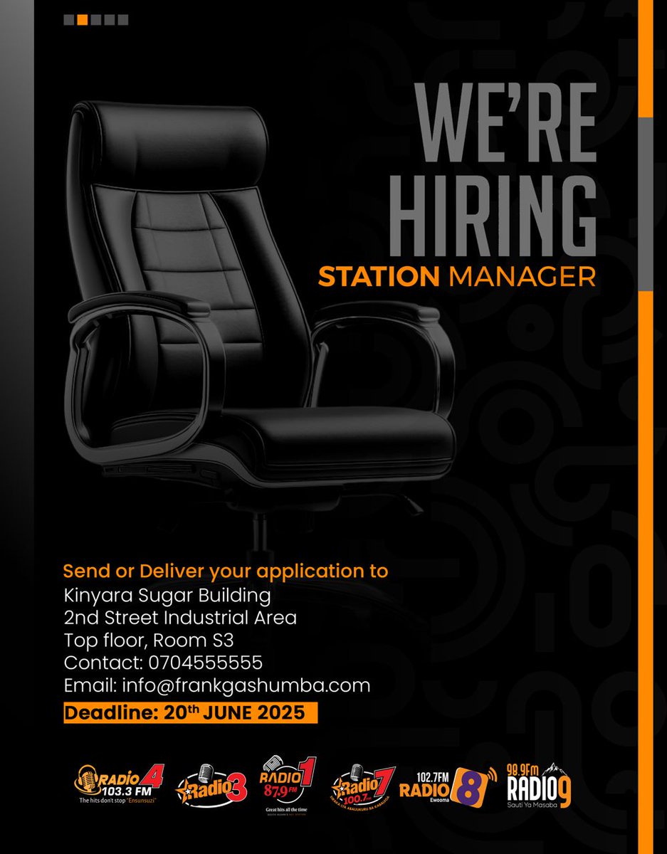 Frank M. Gashumba (@frankgashumba) on Twitter photo We are pleased to announce job opportunities.
<a href="/HonWitonze/">Hon Juma Witonze Kisekka</a>
<a href="/kabandamajwega/">KABANDANA WA MK</a>
<a href="/mukigawamuhoozi/">MUKIGA NENKI</a>
<a href="/newvisionwire/">The New Vision</a>
<a href="/DailyMonitor/">Daily Monitor</a>
<a href="/ntvuganda/">NTV UGANDA</a>
<a href="/BalaamBarugahar/">Barugahara Balaam Ateenyi.</a> We are pleased to announce job opportunities.
<a href="/HonWitonze/">Hon Juma Witonze Kisekka</a>
<a href="/kabandamajwega/">KABANDANA WA MK</a>
<a href="/mukigawamuhoozi/">MUKIGA NENKI</a>
<a href="/newvisionwire/">The New Vision</a>
<a href="/DailyMonitor/">Daily Monitor</a>
<a href="/ntvuganda/">NTV UGANDA</a>
<a href="/BalaamBarugahar/">Barugahara Balaam Ateenyi.</a>