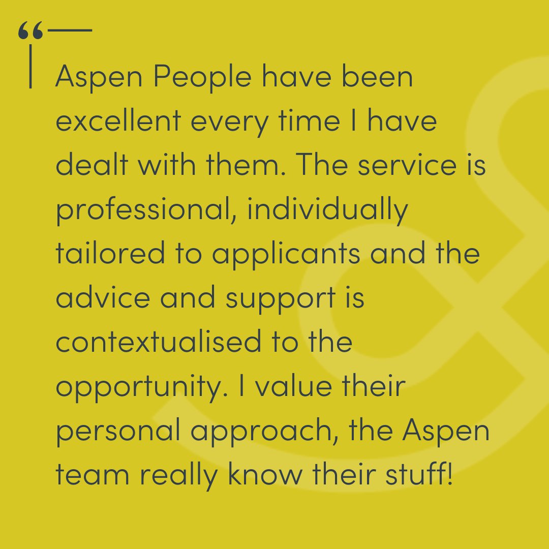 It's excellent to receive such amazing feedback from a recent candidate! Register with Aspen People today: bit.ly/RegisterWithAs…