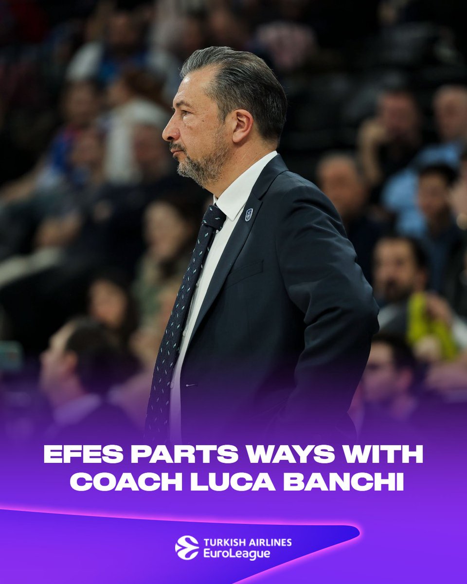 Luca Banchi is no longer the coach for <a href="/AnadoluEfesSK/">Anadolu Efes SK</a>!