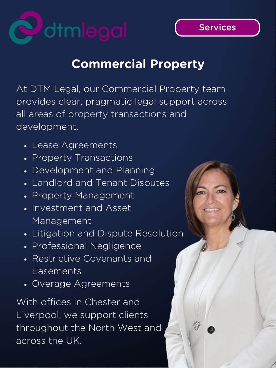 Legal Excellence. Outstanding Service. Trusted Commercial Property Advice.

At DTM Legal, we pride ourselves on delivering exceptional legal support tailored to your commercial property needs.

Find out more: dtmlegal.com/legal-services…

#CommercialProperty #PropertySolicitors