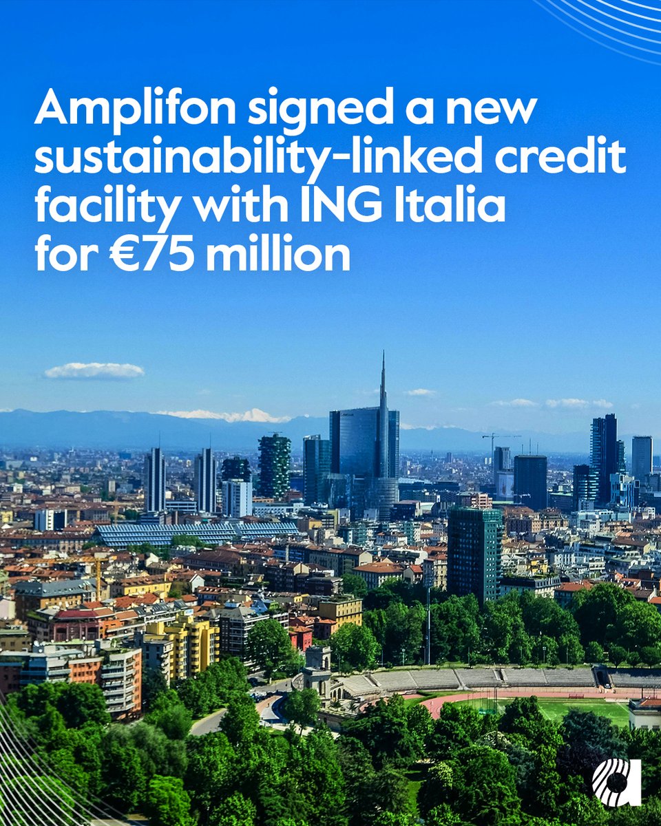 Amplifon Group (@amplifon) on Twitter photo #Amplifon has signed a new sustainability-linked credit facility with <a href="/INGItalia/">ING Italia</a> for a total amount of 75 million euros, contributing to the ongoing journey towards a further integration of #ESG factors into the company’s business and financial strategy. bit.ly/44gVMLH #Amplifon has signed a new sustainability-linked credit facility with <a href="/INGItalia/">ING Italia</a> for a total amount of 75 million euros, contributing to the ongoing journey towards a further integration of #ESG factors into the company’s business and financial strategy. bit.ly/44gVMLH