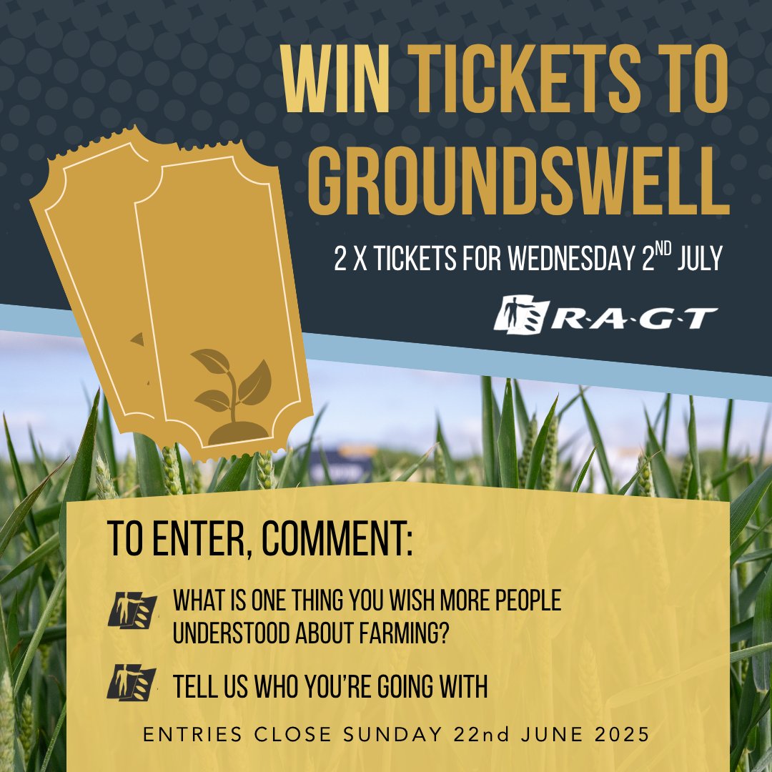 ⭐ Giveaway time ⭐We’re excited to be giving away two tickets to this year’s groundswell on Wednesday 2nd July. To enter, simply  comment by 22nd June 2025:👇
 
🌱  What you wish more people understood about farming

T&amp;Cs : ragt.uk/groundswellcom…