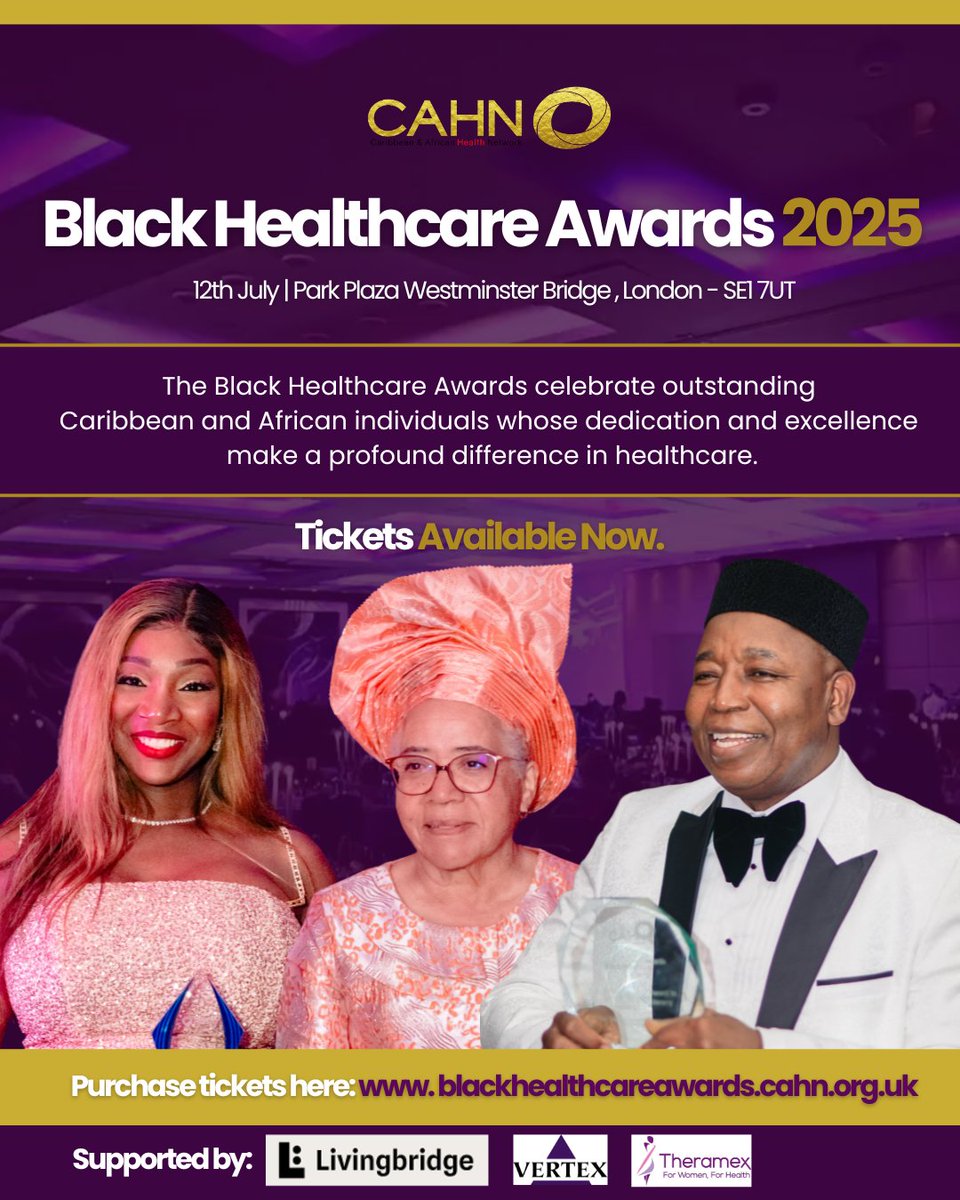 Caribbean & African Health Network (@cahn_uk) on Twitter photo ๐๐๐๐๐ ๐๐๐๐๐ง๐๐๐๐ฅ๐ ๐๐ช๐๐ฅ๐๐ฆ ๐ฎ๐ฌ๐ฎ๐ฑ
A dedicated eveningย of celebrating the Black healthcare professionals who break barriers, rewrite possibilities, and shape a healthier future across the UK.
Their Brilliance. Highlighted by you.
Witness their impact in ๐๐๐๐๐ ๐๐๐๐๐ง๐๐๐๐ฅ๐ ๐๐ช๐๐ฅ๐๐ฆ ๐ฎ๐ฌ๐ฎ๐ฑ
A dedicated eveningย of celebrating the Black healthcare professionals who break barriers, rewrite possibilities, and shape a healthier future across the UK.
Their Brilliance. Highlighted by you.
Witness their impact in