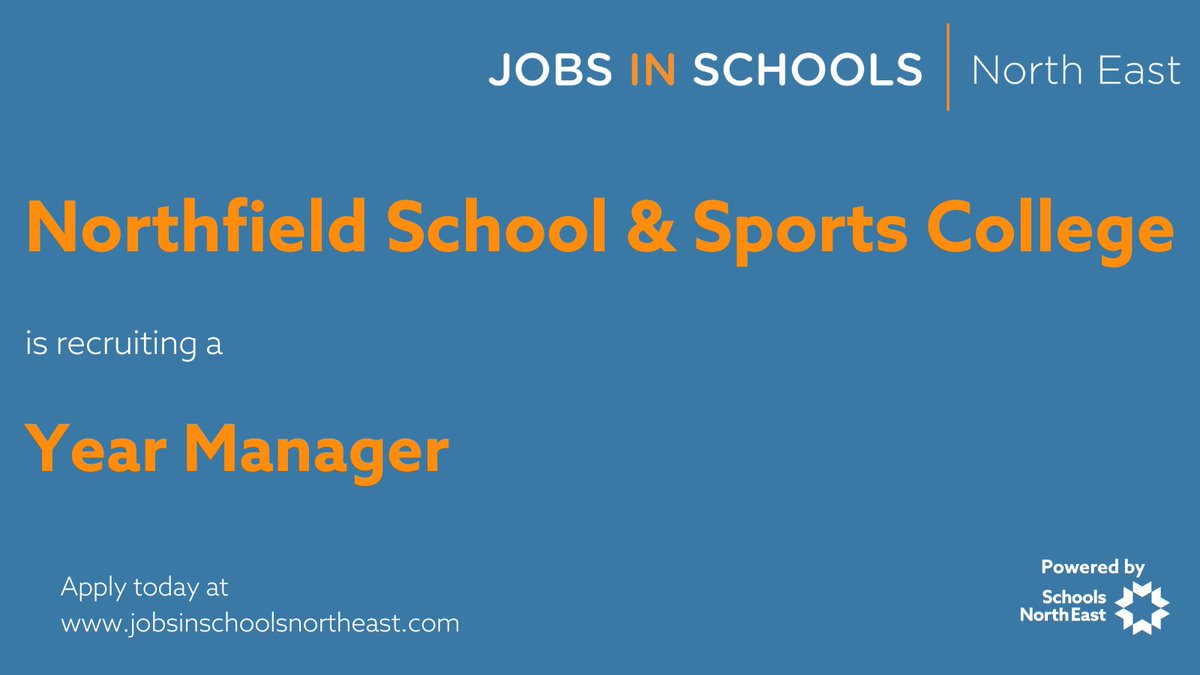 Northfield School &amp; Sports College is recruiting a Year Manager.

Find out more: ow.ly/Ns9T50W7ykz