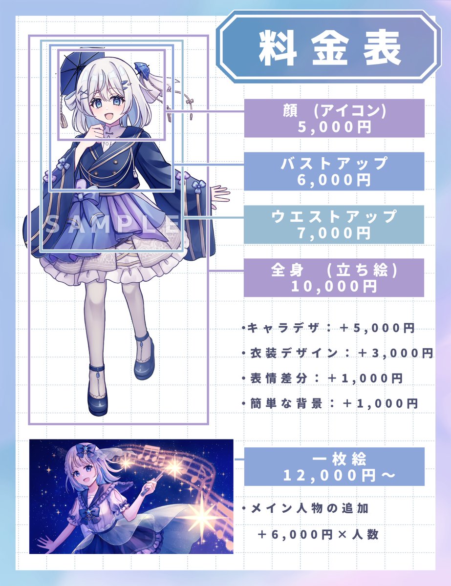 Runa7733's tweet image. 【ご依頼受付中】
個人・企業問わずイラストの有償依頼を受け付けております！

可愛くてキラキラした女の子を描くことが得意です💖

お見積もりやご相談などお気軽にご連絡ください✨

詳細▶︎lit.link/KiraboshiRuna

#有償依頼 #有償依頼募集中 #イラスト依頼 #イラストレーター募集