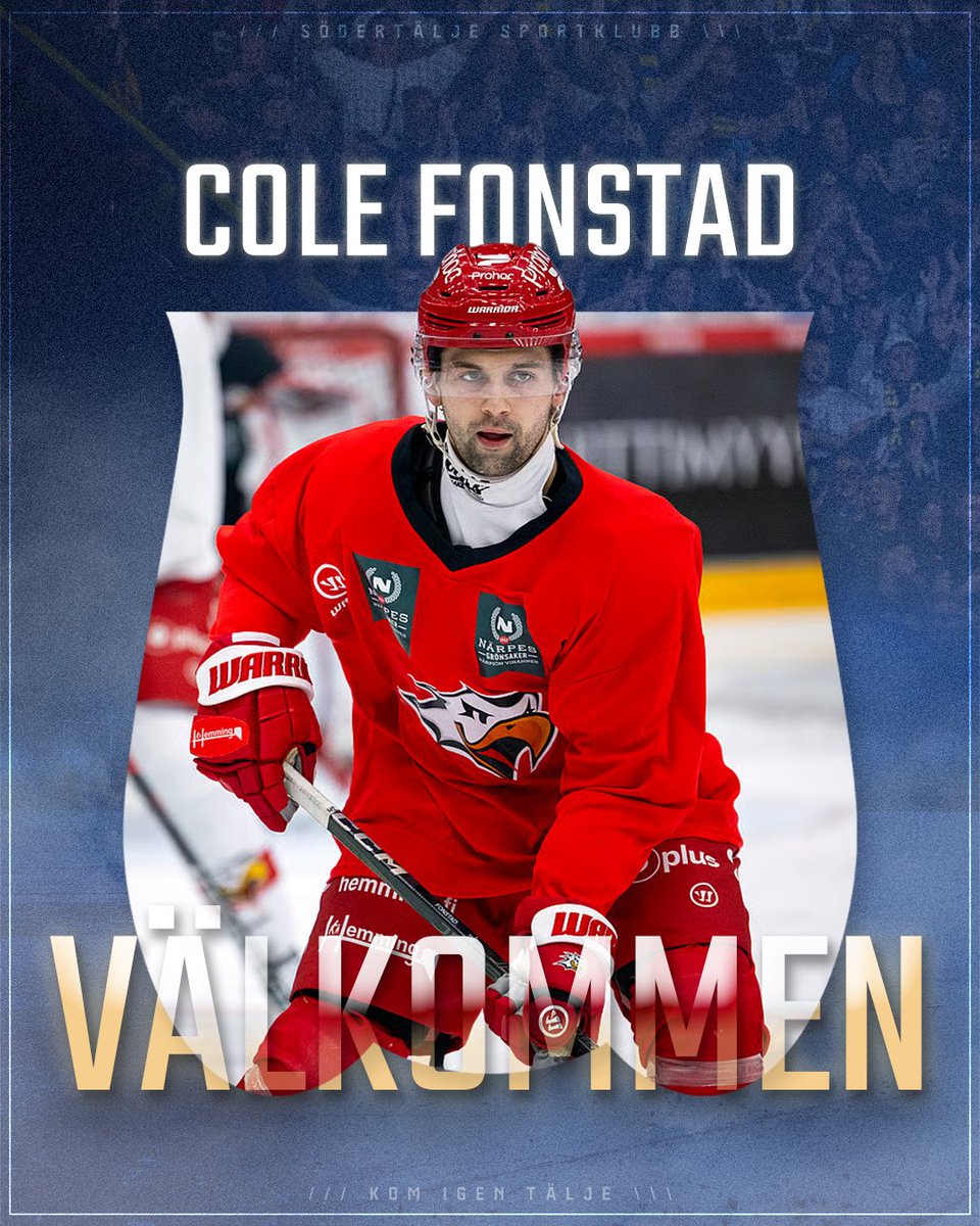 ✍️✅ Vi startar veckan med att förstärka forwardsidan, välkommen Cole Fonstad! 

— En spelskicklig forward som är bra på att hitta lösningar offensivt. 

🔗 sodertaljesk.se/article/08kasx…

#TwittSSK