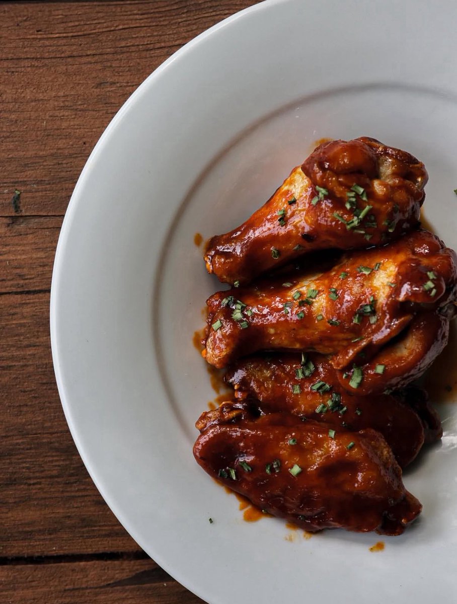 Gochujang wings,, grab a portion or two and enjoy with a few well earned drinks.