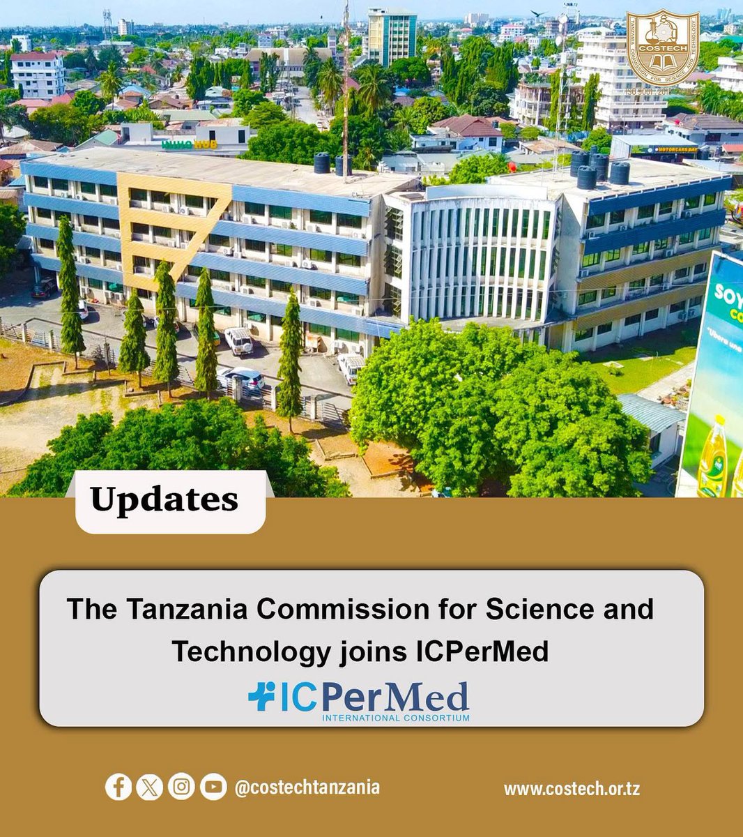 COSTECH JOINS ICPERMED AS FIRST MEMBER FROM TANZANIA 

28 May 2025 – <a href="/ICPerMed/">ICPerMed</a> warmly welcomes the Tanzania Commission for Science and Technology (COSTECH) as its newest member.

COSTECH’s decision to join ICPerMed reflects a strong commitment to advancing science-driven,