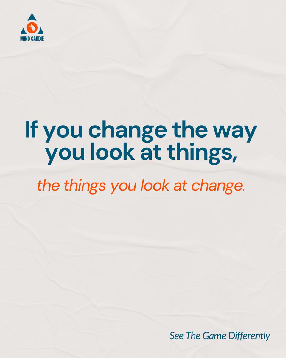 Sometimes a change of perspective is all you need  #mentalgolf #mindgolf #karlmorris #mindcaddie #golfpsychologist