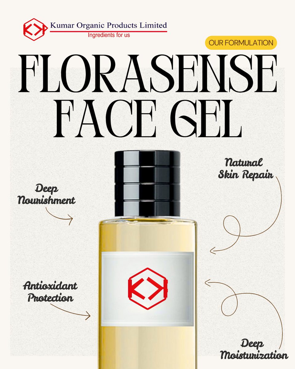 KumarOrganic's tweet image. 🌿 FLORASENSE: Nature’s answer to advanced skin repair.
Explore Florasense in our Face Gel and Serum range at:
Cosmohome Tech 2025 - Booth K5, Pragati Maidan, New Delhi.
Incosmetics Korea 2025 - Booth A16, Seoul, Korea

#Kopl #cosmohometech2025 #incosmeticskorea2025