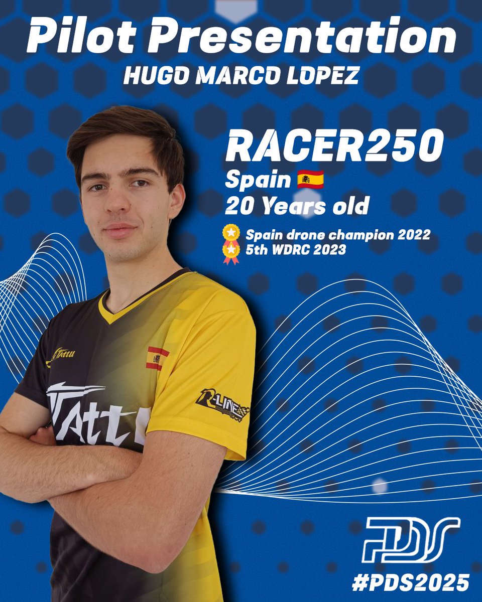 PDS_Fr's tweet photo. 👤 Hugo Marco Lopez
🏁 Nickname: Racer250
🎯 Achievements:
🏆 Spain drone champion 2022
🏆 5th World Drone racing championship 2023
2022 Spanish Drone Champion and 5th place at the 2023 World Drone Racing Championship, Racer250 is one of Europe’s top FPV pilots. His precision and speed will be serious assets at the Paris Drone Show!
-----
👤 Hugo Marco Lopez
🏁 Pseudo : Racer250
🎯 Palmarès :
🏆 Spain drone champion 2022
🏆 5th World Drone racing championship 2023
Champion d’Espagne 2022 et 5e au Championnat du Monde de Drone Racing 2023, Racer250 fait partie des références du FPV européen. Sa précision et sa vitesse seront des atouts majeurs au Paris Drone Show !
•
#PDS2025 #pas25 #parisdroneshow #fpvrace #dronefpv #fpvdrone #racerdrone #fpvpilot #fpvaddict #racingfpv #fpvlife