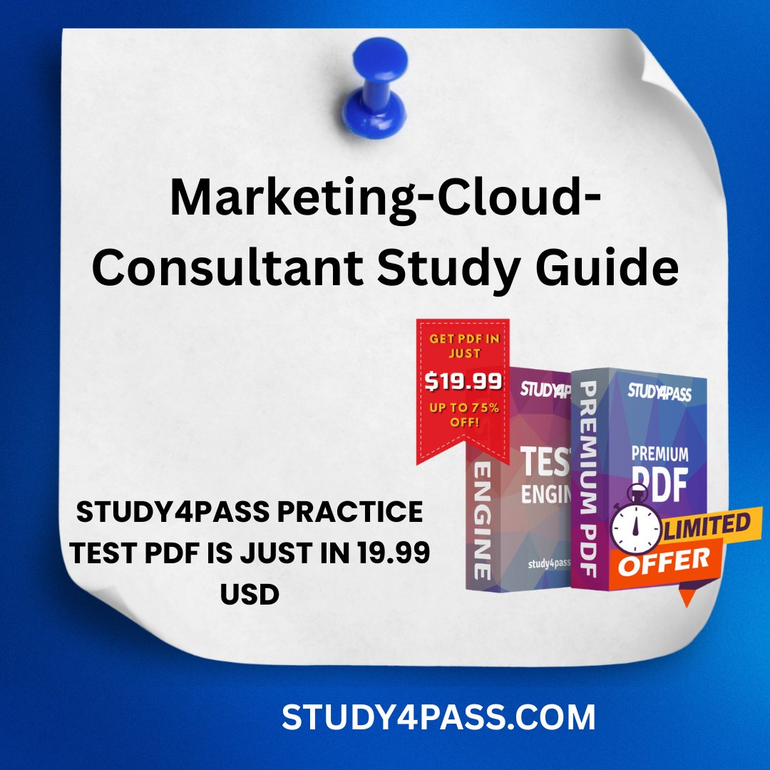 DavisMarle28200's tweet photo. #Study4Pass #MarketingCloudConsultant #SalesforceCareer #SalesforceCertification #CareerGrowth #SalesforceMarketingCloud #CertificationSuccess #StudyMaterial #ExamGuide #CloudConsultant #BoostYourCareer #StudyWithStudy4Pass https://t.co/yWSmaZjRpr