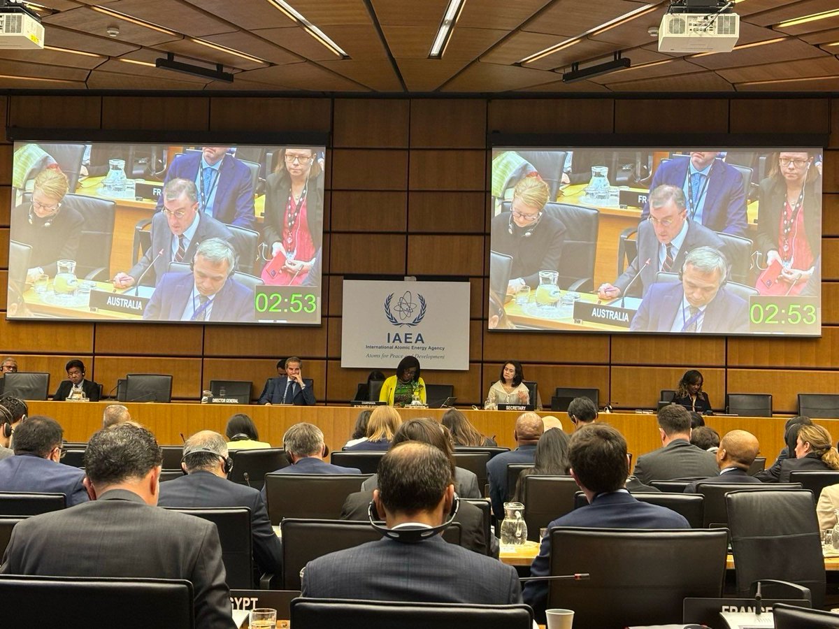 AusAmbVIE's tweet image. Australia is deeply concerned by the deteriorating situation in the Middle East, and joins the international call for de-escalation. Read Australia’s statement delivered to the @IAEA extraordinary Board meeting here: austria.embassy.gov.au/vien/16June25S…