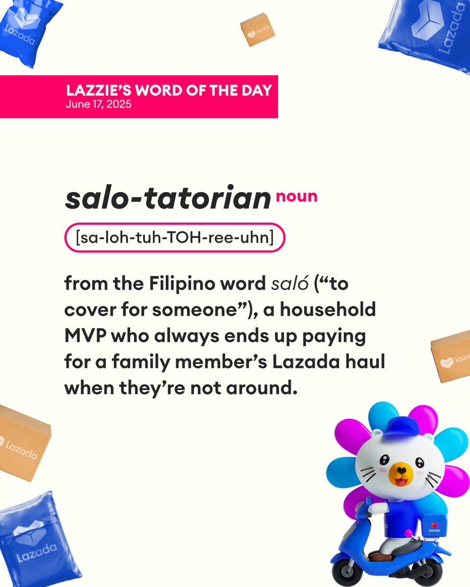 Saludo po sa lahat ng mga taga-salo ng kada pamilya 🫡

Comment THANK YOU below and tag your salo-tatorian to appreciate them! Dont forget to check out here 👉 lzd.co/PHAlwaysBetter…

#SuliTipidSaLazada