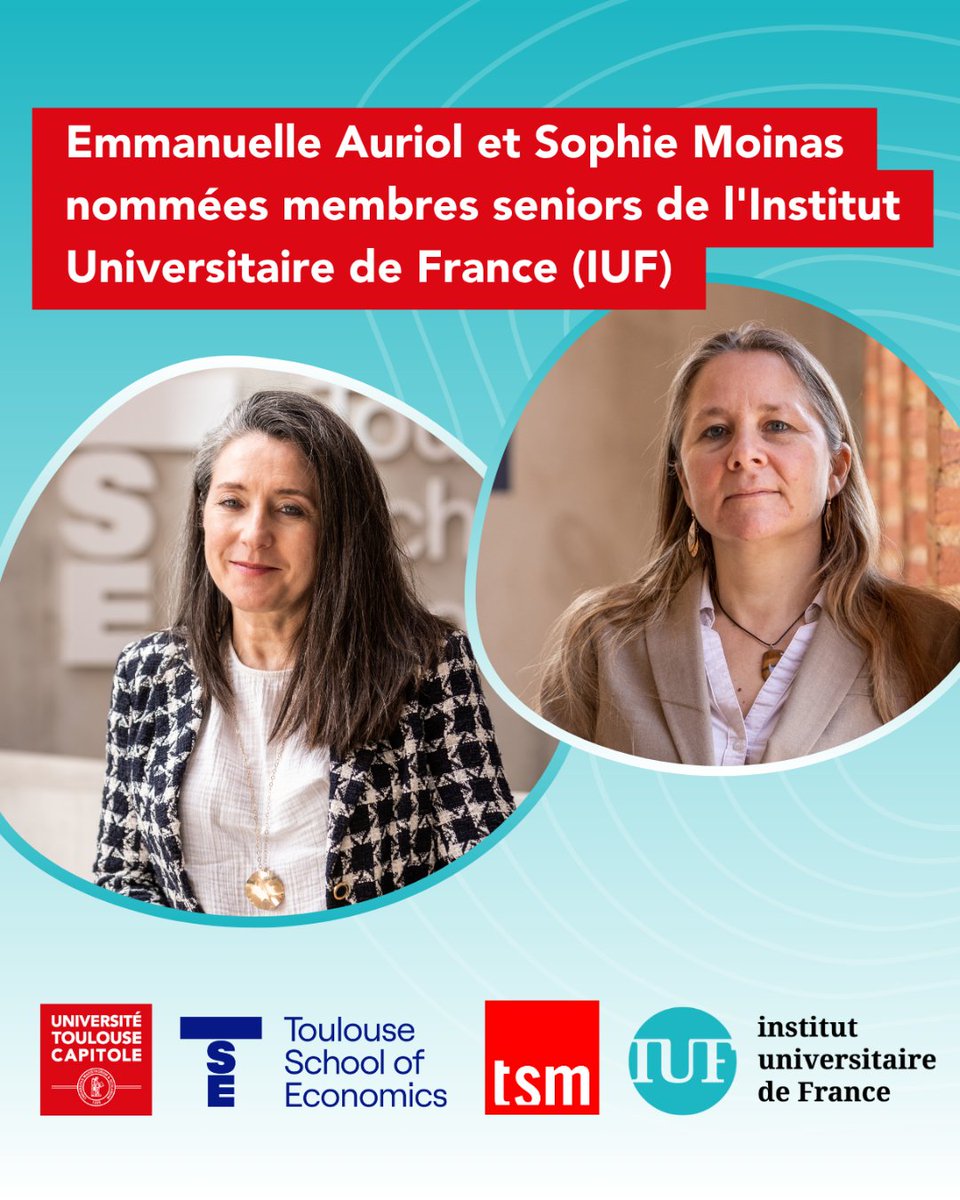 Université Toulouse Capitole (@utcapitole) on Twitter photo 🏆 Deux enseignantes-chercheuses d'#UTCapitole lauréates de l'Institut universitaire de France (IUF) édition 2025 !
Plus d'informations ici ➡️ lnkd.in/gByPcxf8
#recherche #iuf #TSE #TSM <a href="/InstUnivFr/">Institut universitaire de France (IUF)</a> 🏆 Deux enseignantes-chercheuses d'#UTCapitole lauréates de l'Institut universitaire de France (IUF) édition 2025 !
Plus d'informations ici ➡️ lnkd.in/gByPcxf8
#recherche #iuf #TSE #TSM <a href="/InstUnivFr/">Institut universitaire de France (IUF)</a>
