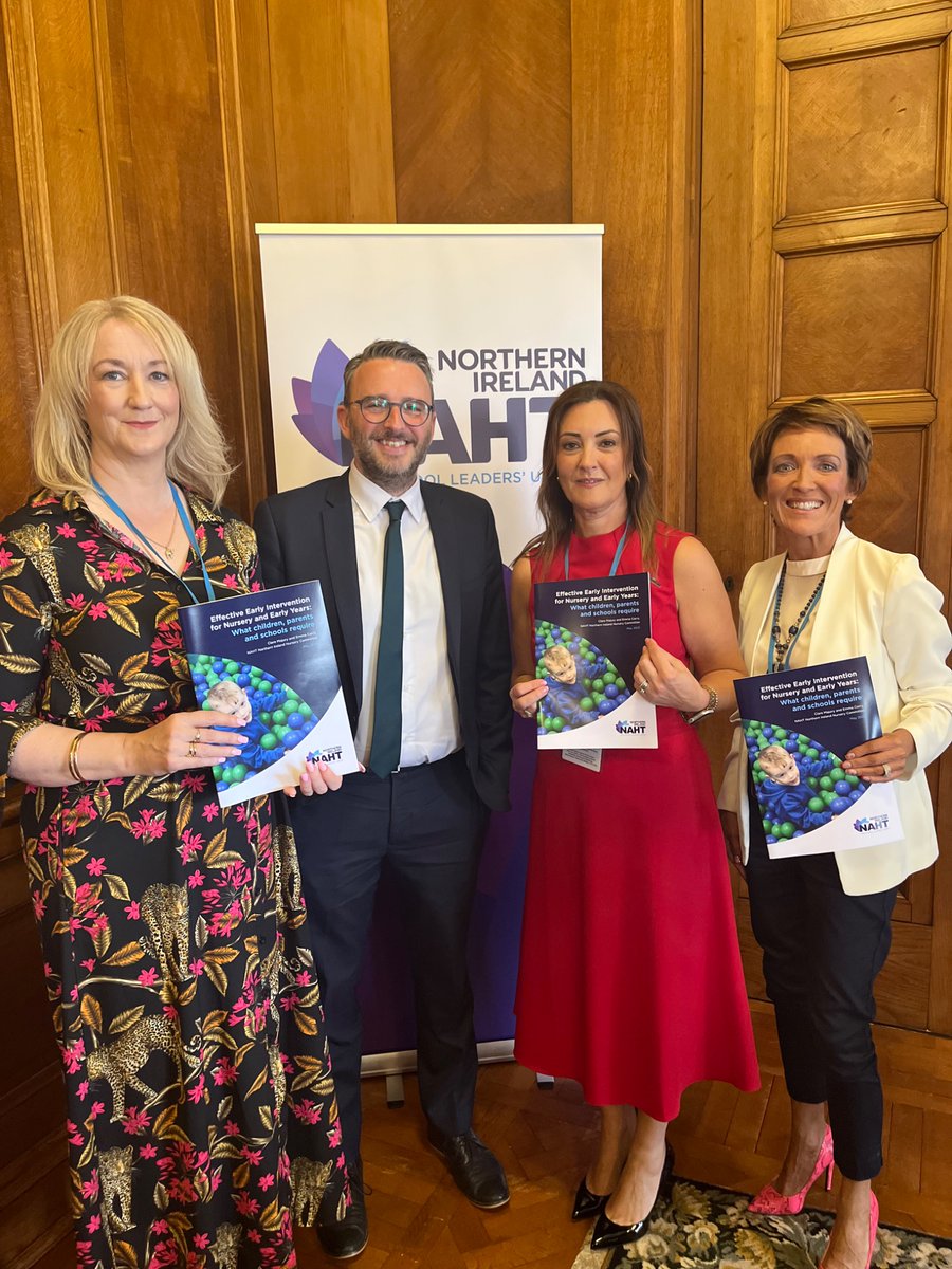 NAHT_NI's tweet image. Today is a special day. We are in the @niassembly to launch the NAHT report ‘Effective Early Intervention for Nursery & Early Years: What children, parents & schools require’ by Clare Majury and Emma Corry.