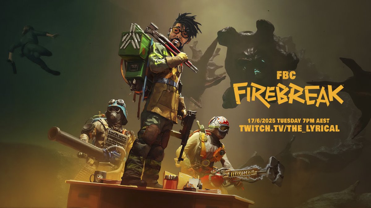 The Lyrical (@_thelyrical) on Twitter photo Tomorrow for "Team up Tuesday with The Lyrical," I'm gonna try <a href="/ControlRemedy/">FBC: Firebreak 🔻 Control</a>'s #FBCFIREBREAK!
Come and check out the chaos from 7pm (AEST) on twitch.tv/the_lyrical Tomorrow for "Team up Tuesday with The Lyrical," I'm gonna try <a href="/ControlRemedy/">FBC: Firebreak 🔻 Control</a>'s #FBCFIREBREAK!
Come and check out the chaos from 7pm (AEST) on twitch.tv/the_lyrical