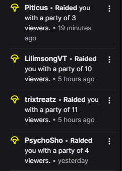 Thank you everyone for joining us for Core Keeper! We did not expect to get stuck in a massive maze dungeon! Lot of sorting and decorating to do next time!

Thank you to everyone who followed, subbed, gave bits and raided this weekend! I appreciate you all so much!
