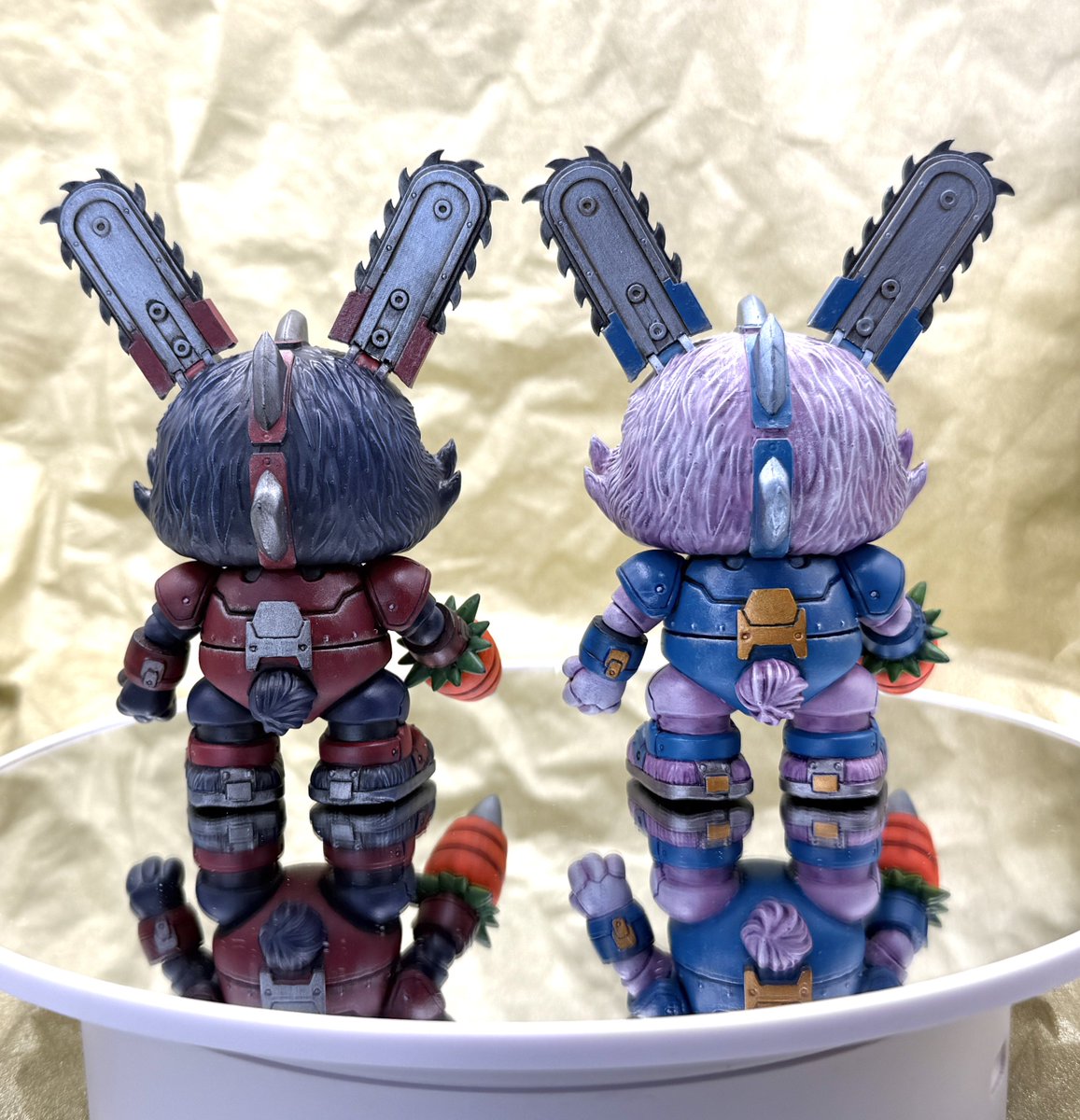 ikd_Suuuu's tweet image. 白うさぎ版と黒うさぎ版のカラーバリエーションで塗ってみました☺️

 #獣機侵攻アニマゲドン 
 #ラヴィーバイツ
