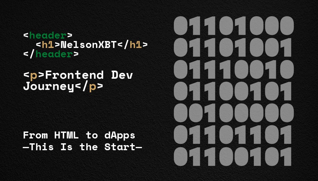 nelson_xbt's tweet image. My Frontend Dev Journey 🧵

This thread will document my journey:

💻 What I’m learning
⚙️ Projects I build
🐛 Challenges I face
📈 Progress I make

Let’s build something great — one line of code at a time.

#BuildInPublic #FrontendDev #Web3UI