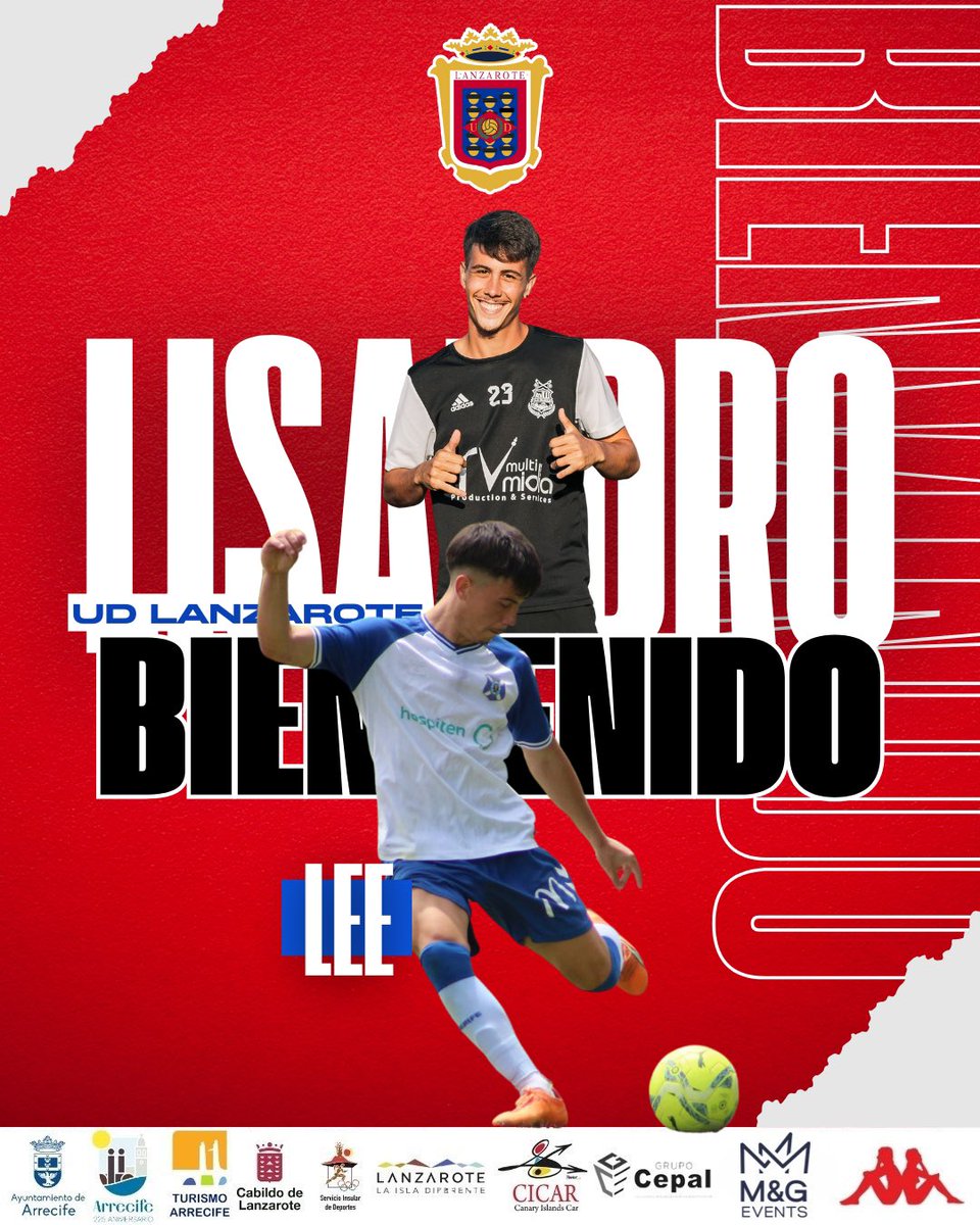 🆕 𝐎𝐅𝐈𝐂𝐈𝐀𝐋 | Lisandro Lee refuerza la banda izquierda de la UD Lanzarote 

El jugador zurdo llega al equipo rojillo procedente de la UD Ibarra 

ℹ️ Más info : facebook.com/share/16uWixrV…

#TuAlientoNuestraFuerza ❤️ #UDLanzarote