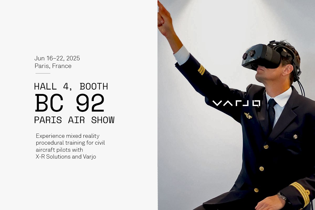 Attending the International Paris Air Show 2025? Meet us at Hall 4 booth BC 92 to experience a cutting-edge mixed reality procedural trainer showcased by X-R Solutions. You can also discover Varjo technology at partner booths across the event, including DCI Group,