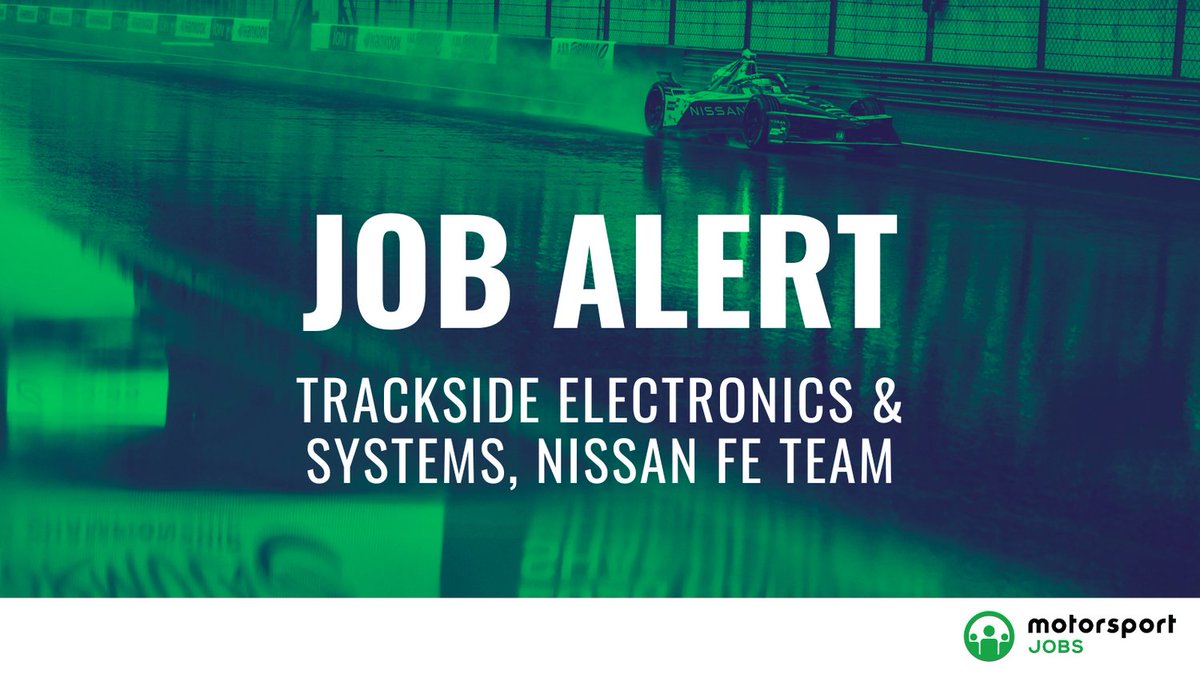 Trackside Electronics role @nissan @nismo

Apply 🔗 motorsportjobs.com/en/job/tracksi…

#motorsportjobs #motorsport #jobs #jobalert #jobsinmotorsport #FormulaE #ABBFormulaE #FIAFormulaE #Nissan #NISMO #FE #EPrix #Atlas #TPMS #WAE #PowerUnit #electronics #Trackside Python #Matlab #DSpace