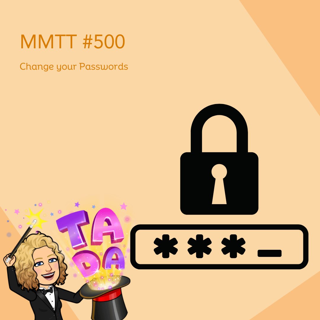 MrsMagyar's tweet image. One of the most important things you can do is have secure passwords. If you haven&apos;t secured your accounts and changed your passwords now is the perfect time. Summer is a time for refreshing, not retrieving accounts that were compromised.  #MagyarsMagicalTechTips #500