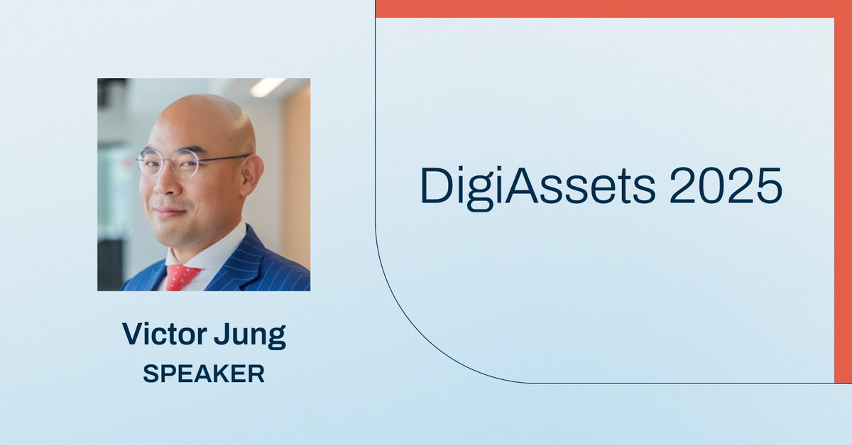 Head of Digital Assets Victor Jung will be at the DigiAssets Conference tomorrow, joining the panels, "Private Market Funds Fireside" and "Fund Tokenization Talk." digitalassets.wbresearch.com/agenda-page/fu…